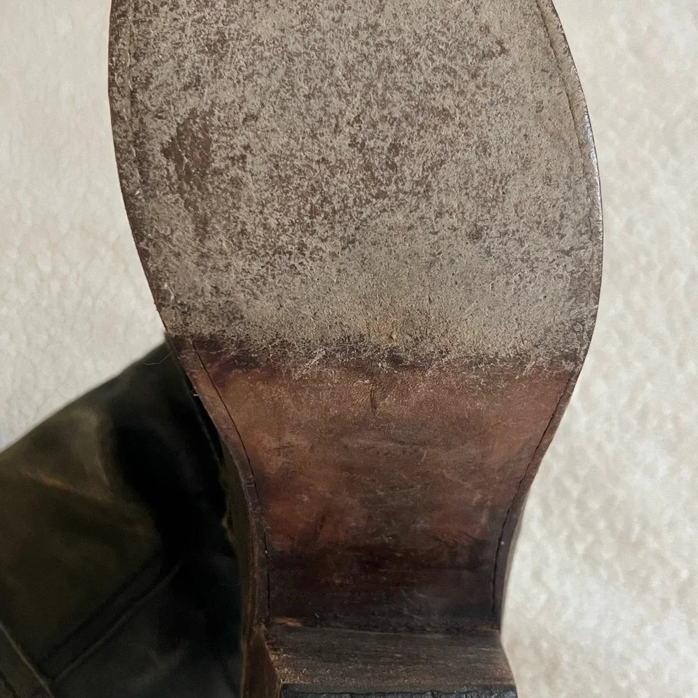 Frye Women's Black Distressed Leather Boots - Picture 4 of 13